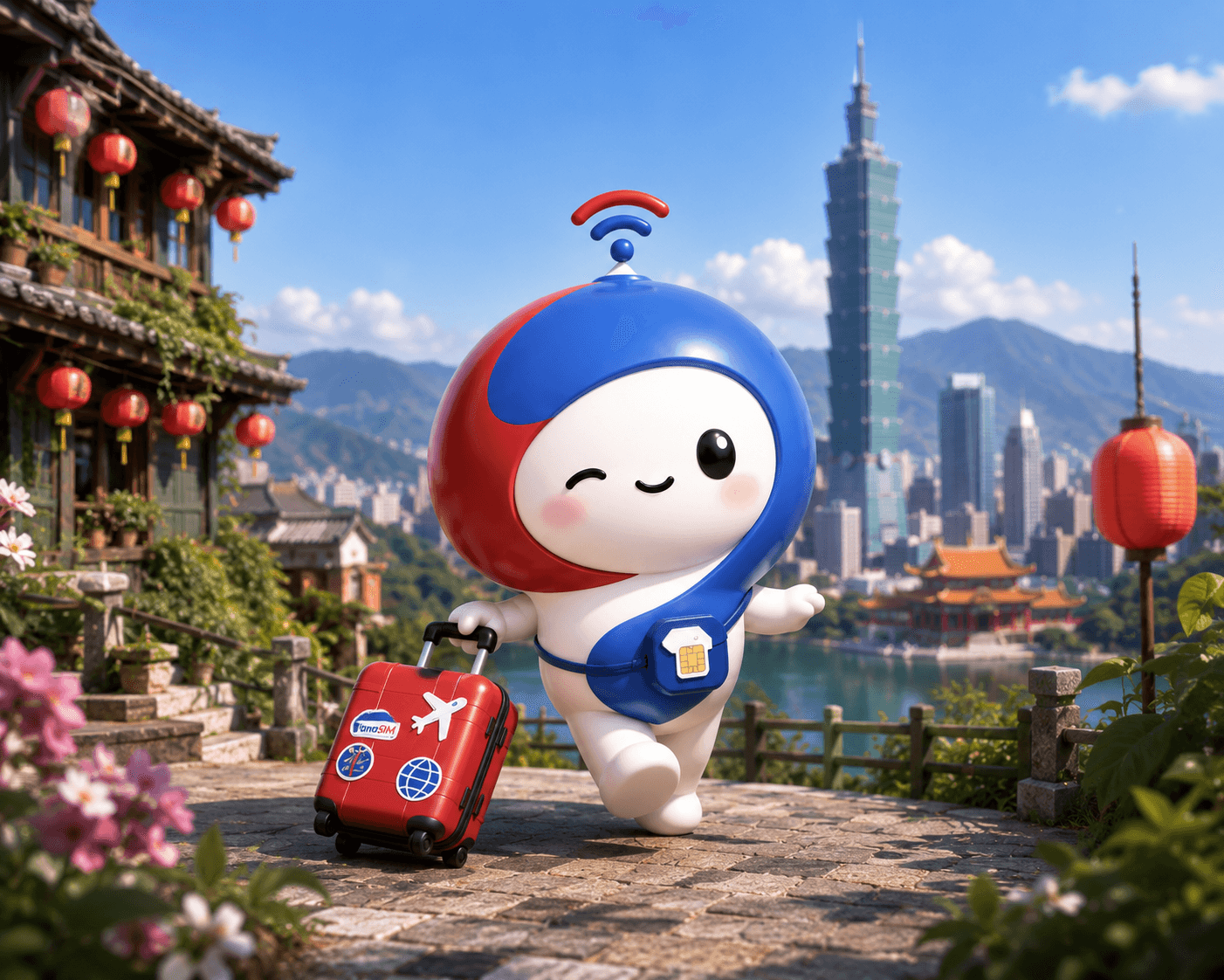 Taipei 101 with 5G icon — Taiwan travel eSIM buying guide 2026